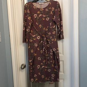 Ces femme front tie midi sweater dress